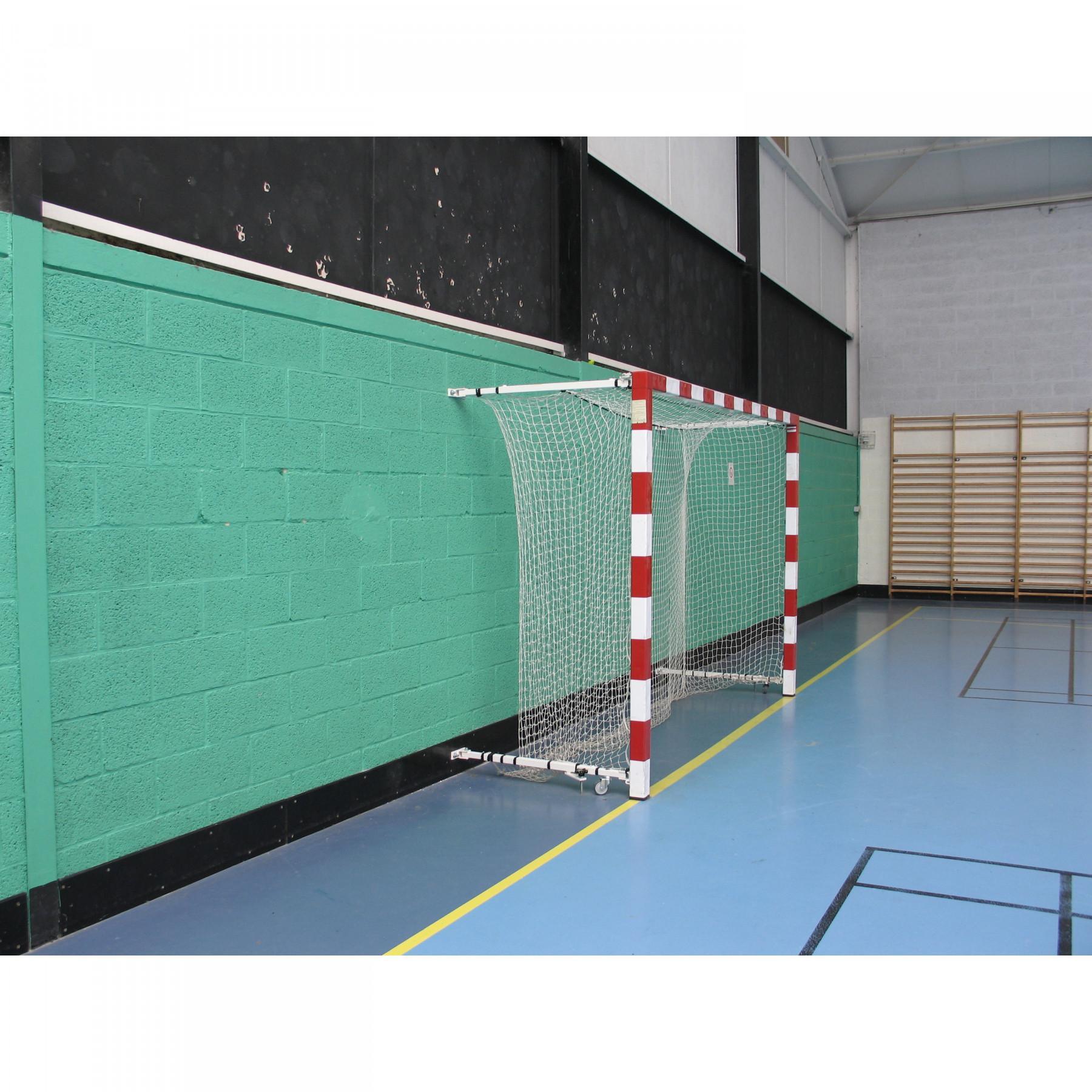 Paar Aluminium-Handballtore, klappbar an der Wand 1,40 bis 2,10m Sporti France