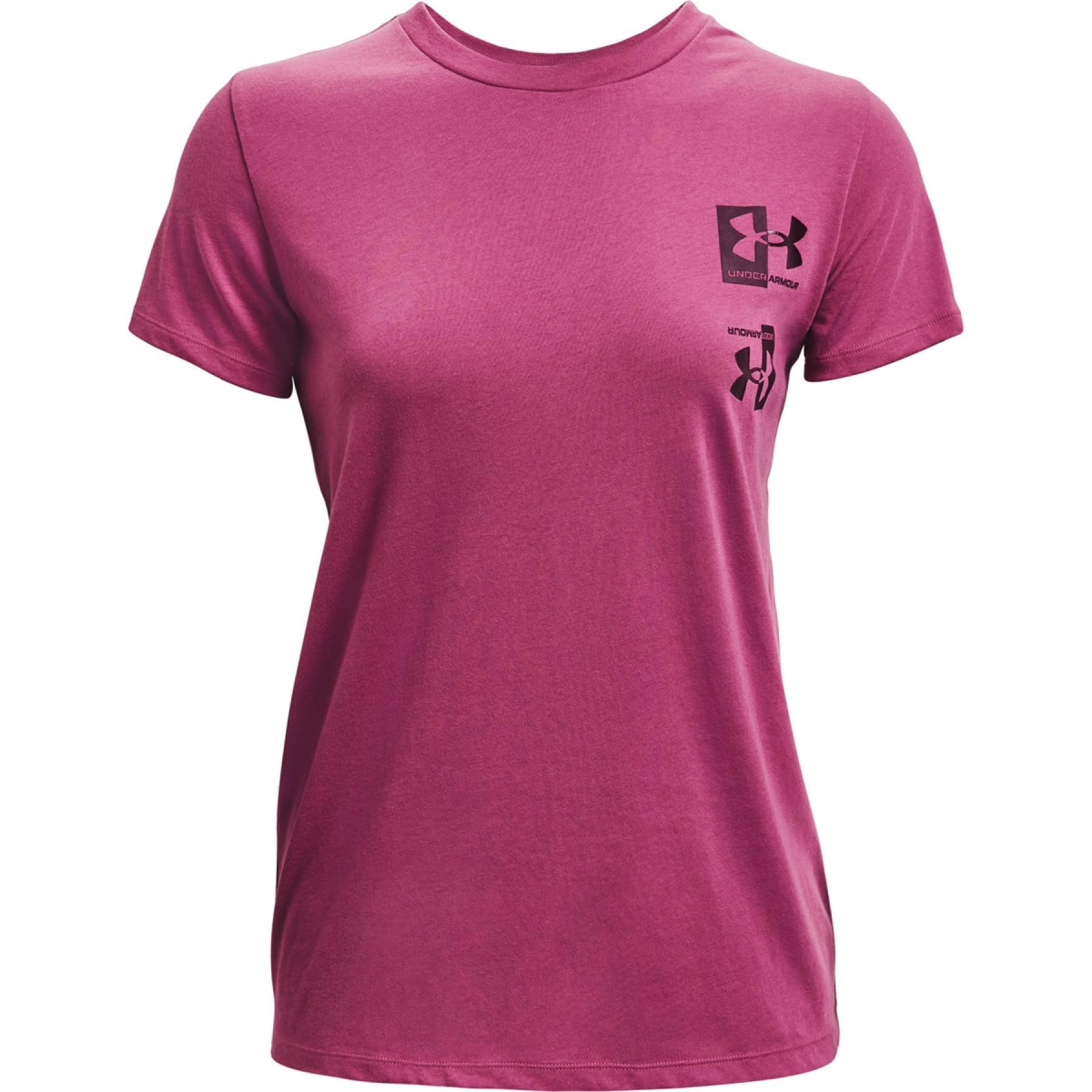 Frauen-T-Shirt Under Armour à manches courtes et motif