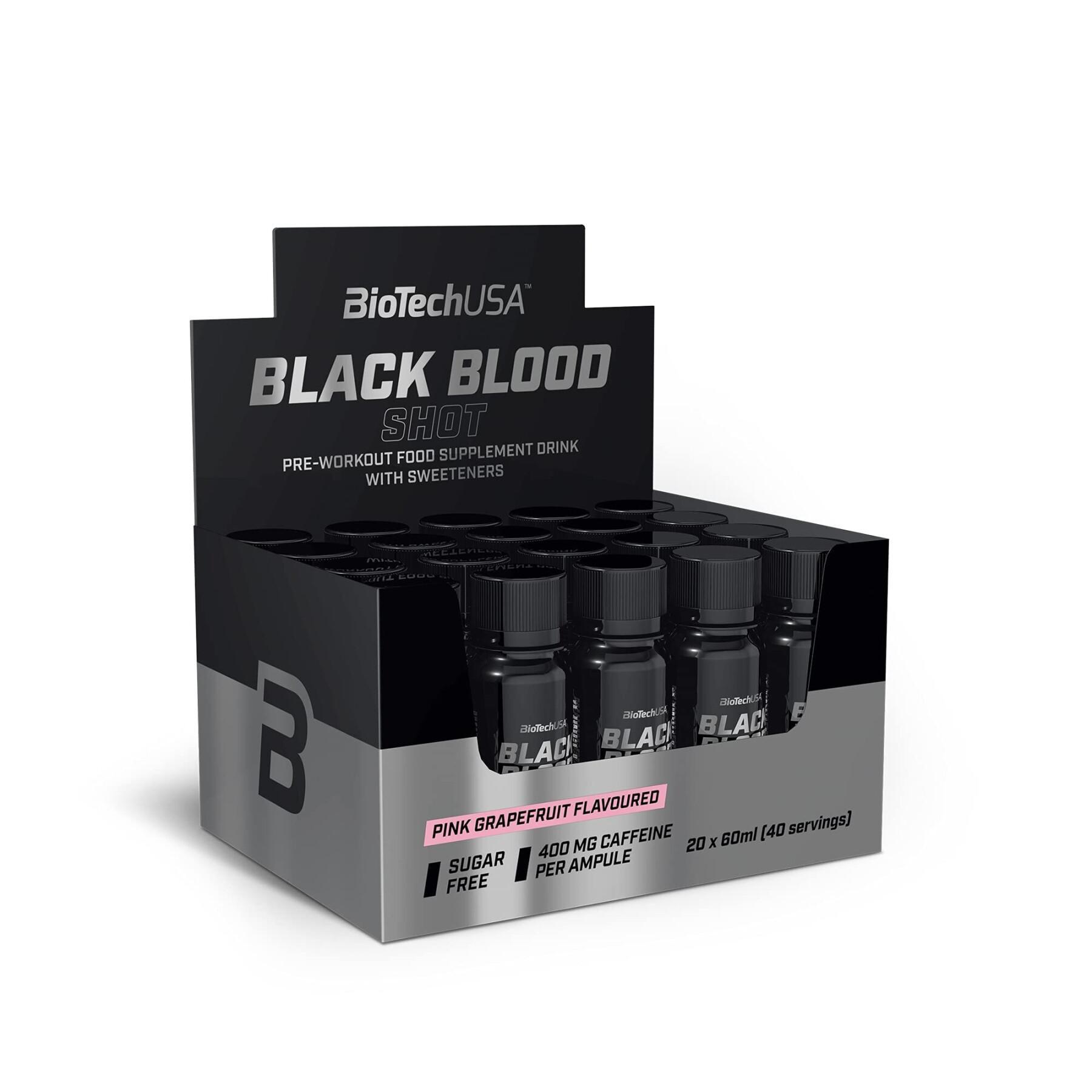 20er Pack Booster-Ampullen Biotech USA black blood shot - Pamplemousse rose