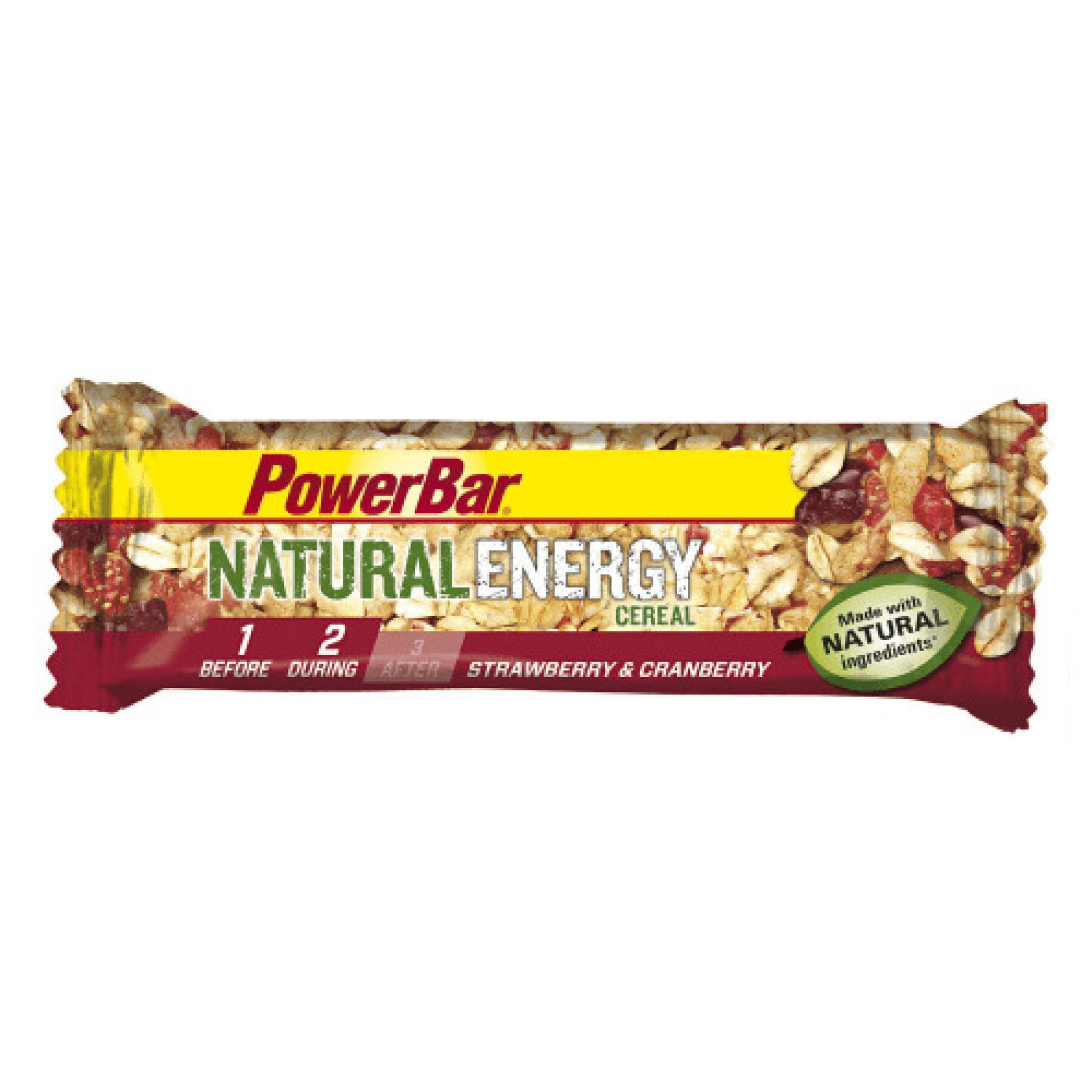Charge von 24 Riegeln PowerBar Natural Energy Cereals - Strawberry & Cranberry
