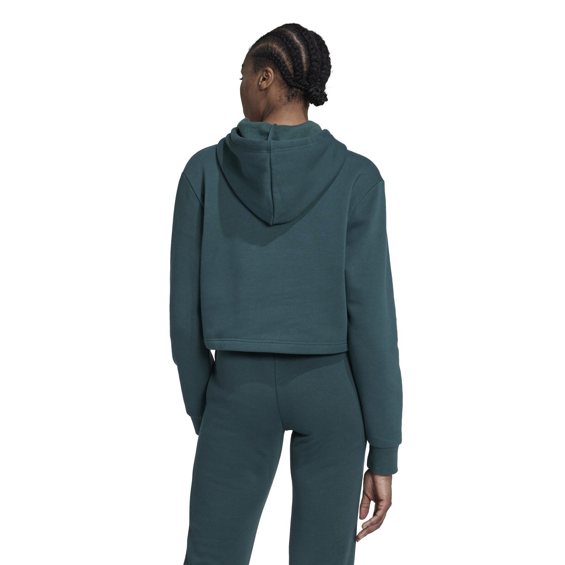 Damen Kurzes Sweatshirt mit Kapuze aus Molton adidas Originals Adicolor Essentials