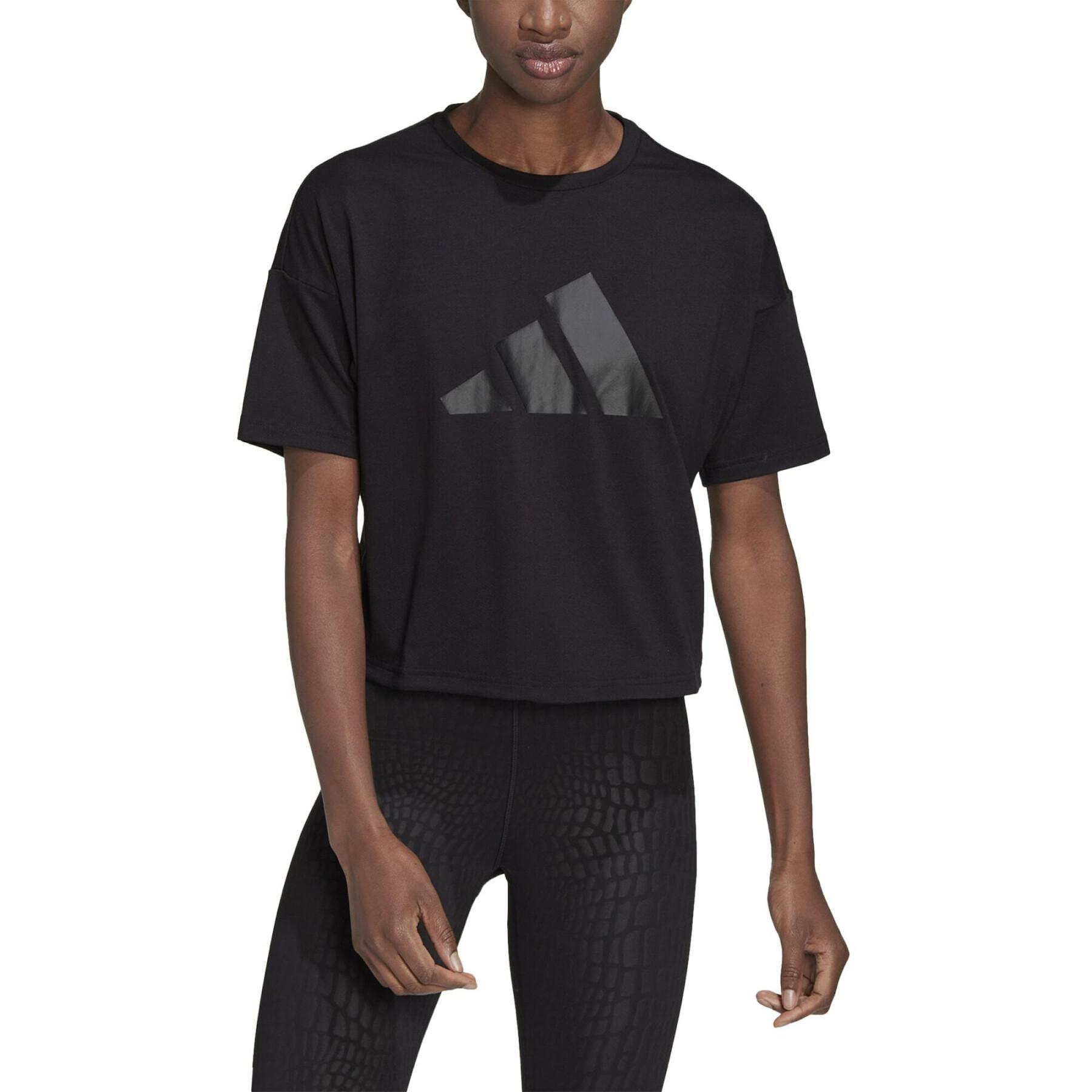 T-shirt avec logo à 3 barres Damen adidas Train Icons
