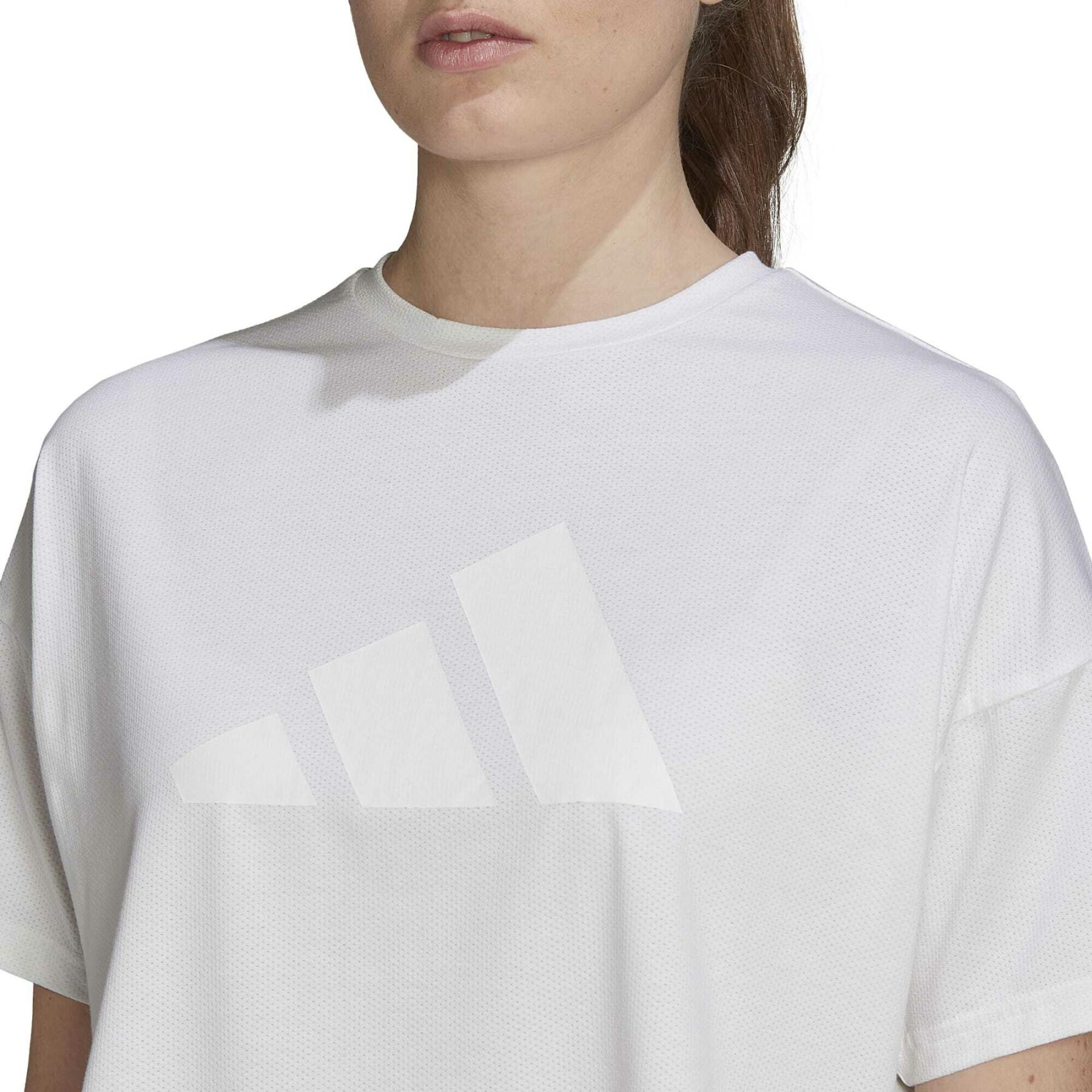 T-shirt avec logo à 3 barres Damen adidas Train icons