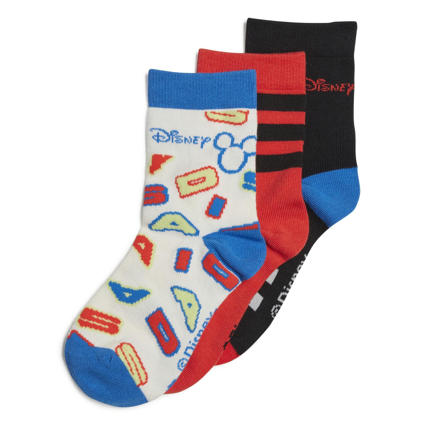 Wadenlange Socken, Baby adidas Mickey Mouse (x3)