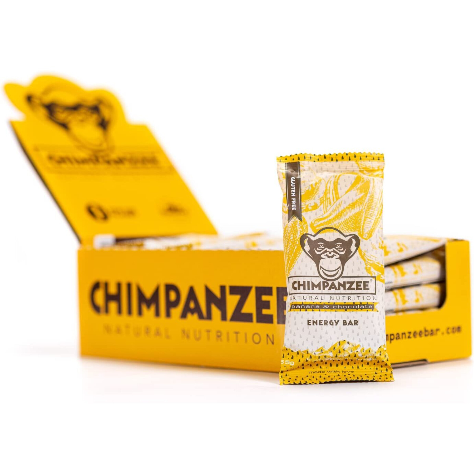 Energieriegel Chimpanzee vegan (x20) : banane/chocolat 55g 