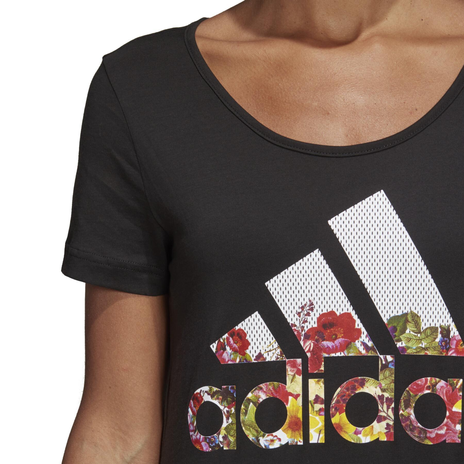 T-Shirt Frau adidas Badge of Sport Flower