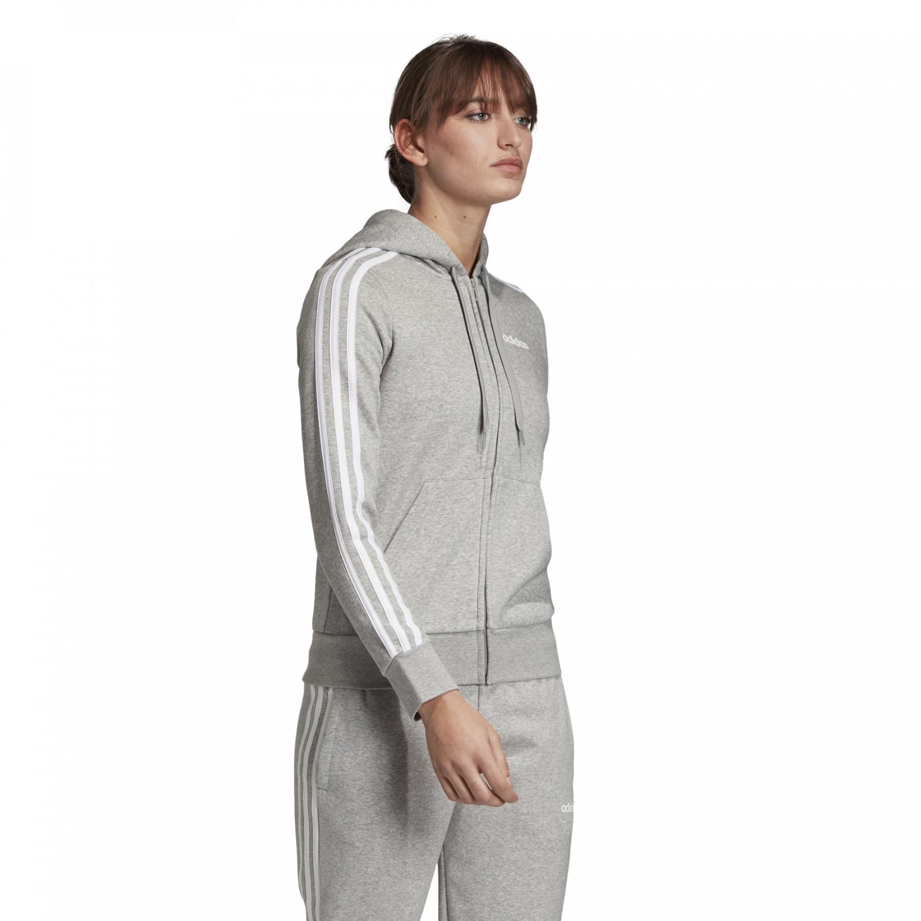Damen-Kapuzenjacke adidas Essentials 3-Stripes Fleece