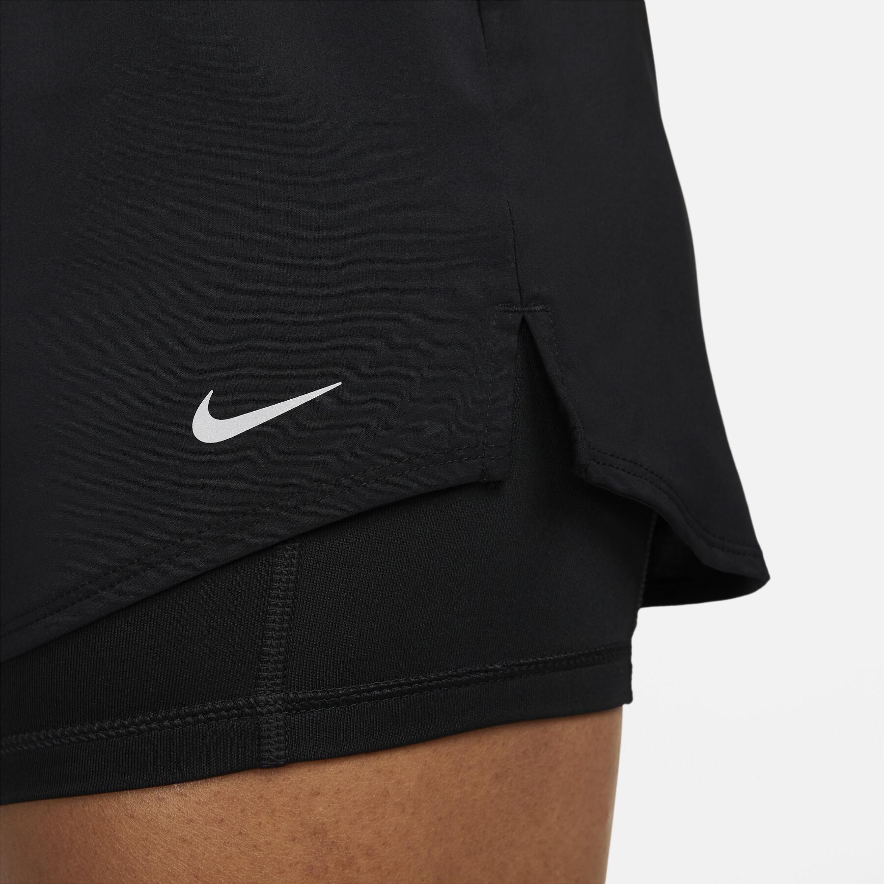 2-in-1-Shorts für Frauen Nike One Dri-Fit MR 3".