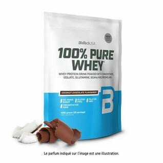 10er Pack Beutel mit 100 % reinem Molkeprotein Biotech USA - Noix de coco-chocolat - 1kg