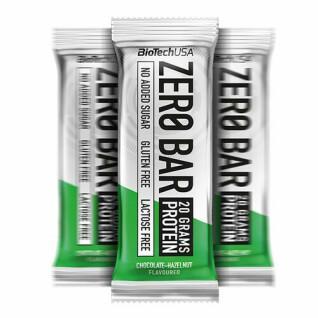 20er Pack Kartons mit Snacks Biotech USA zero bar - Schokolade-noisette