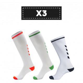 Satz von 3 Paar hellen Socken Hummel Elite Indoor high (coloris au choix)