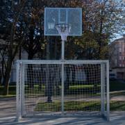2er-Set Futsal-/Handballtore mit verzinktem Basketballkorb Softee Equipment